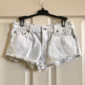 White Jean Shorts